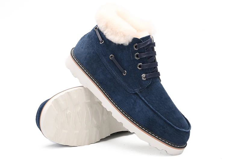 MYLRINA/высокое качество; модные мужские зимние ботинки Beckham; зимняя обувь на шнуровке; натуральная кожа; натуральная шерсть; ботильоны на меху