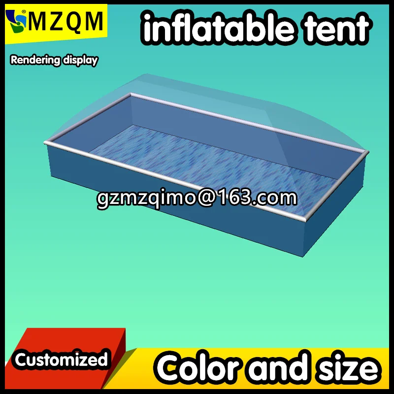 MZQM 12x6x3 м надувной бассейн купольная палатка, прозрачный бассейн с надувным покрытием палатка