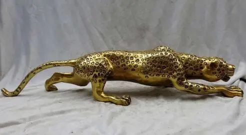 26 &quotКитайская латунная медная резная Красивая статуя Panthera pardus | Дом и сад