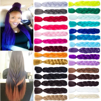 

24" Ombre Dip Dye Kanekalon Jumbo Braid Hair Extensions Best Quality Fiber New