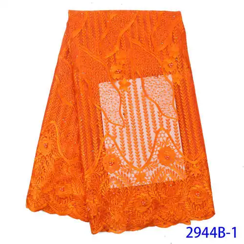 Picture 1 African Lace Fabric Latest High Quality Lace Embroidery French Lace Fabric Bridal Lace For Nigerian Party Dress YA2944B-1 - Цвет: Picture 1