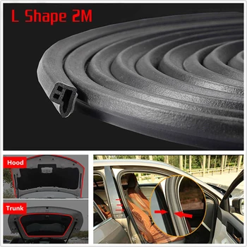 

Accessories Bumper Strip Car Door 79-Inch L-shaped EPDM Rubber 2 Meter Trim