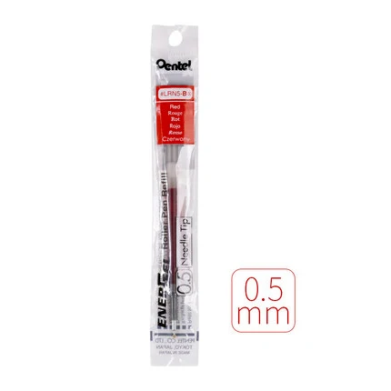 12 шт. Pentel Energy Gel X игла для заправки наконечник LRN5 гелевая ручка заправка подходит для BLN75/105 0,5 мм студенческие офисные принадлежности - Цвет: Красный