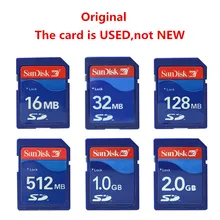 Оригинальная SanDisk sd-карта 2 ГБ 1 ГБ 512 Мб 128 МБ 32 Мб 16 Мб SD карта памяти