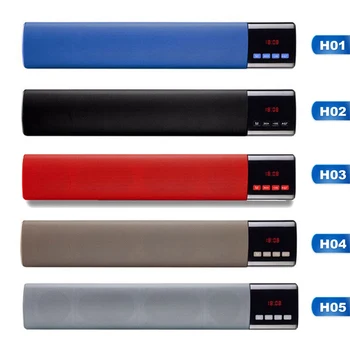 

Portable LED bluetooth Speaker Soundbar 10W TF FM USB Wireless 3D Stereo Sound Subwoofer Column for Computer TV Phone