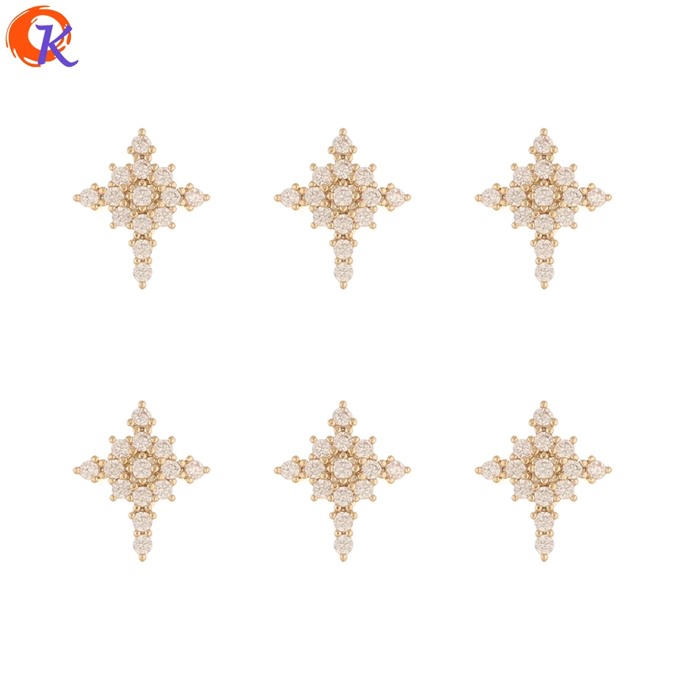 Cordial Design 50Pcs Jewelry Accessories/Genuine Gold Plating/DIY Making/Fingernail Findings/Cubic Zirconia Charms/Decoration - cordial