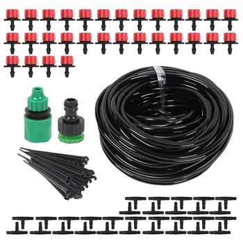 

25m Water Sprinklers Cooling DIY Watering Spray Nozzles Garden Irrigation Kits for Outdoor (with 10pcs Integrated Sprinkler Head