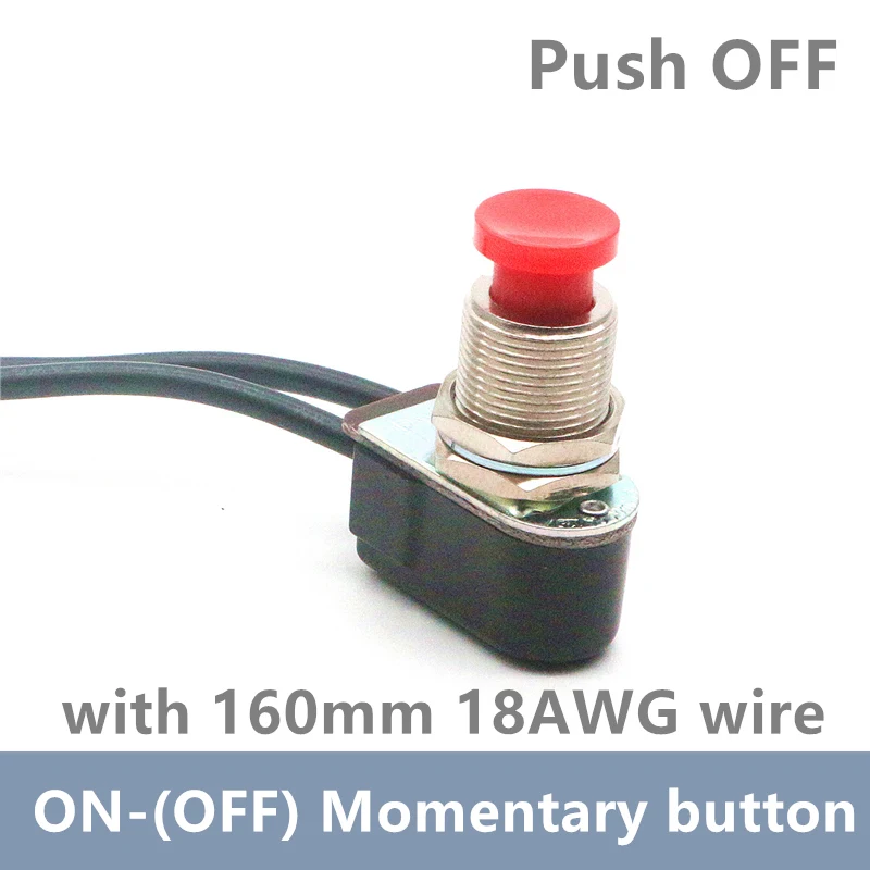 2A 250V Black Plastic ON/OFF Buttom In-Line Cord Wire Switch 1pcs 1A 125V