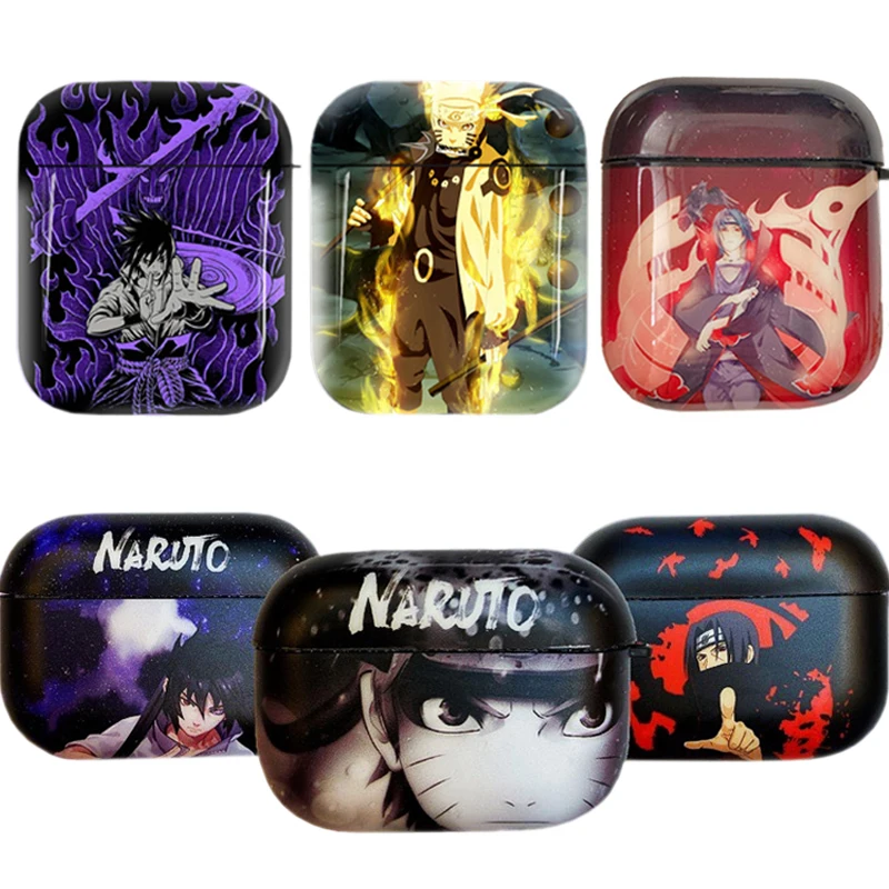 Чехол kawaii мультфильм Наруто Sasuke Airpods чехол с Bluetooth Гарнитурой мягкий защитный для