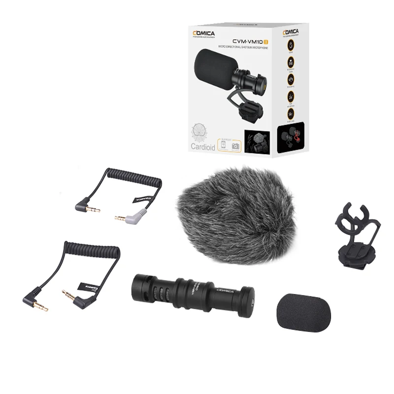 

COMICA CVM-VM10II Video Recording Mic On DSLR Camera with Shock-Mount for DJI OSMO GoPro smartphone canon nikon sony