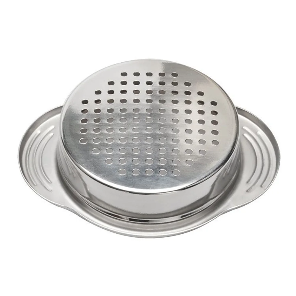 1pc Food Can Strainer Round Stainless Steel Sieve Strainer Oil Drainer Remover Kitchen Strainer for Home Kitchen Utensil