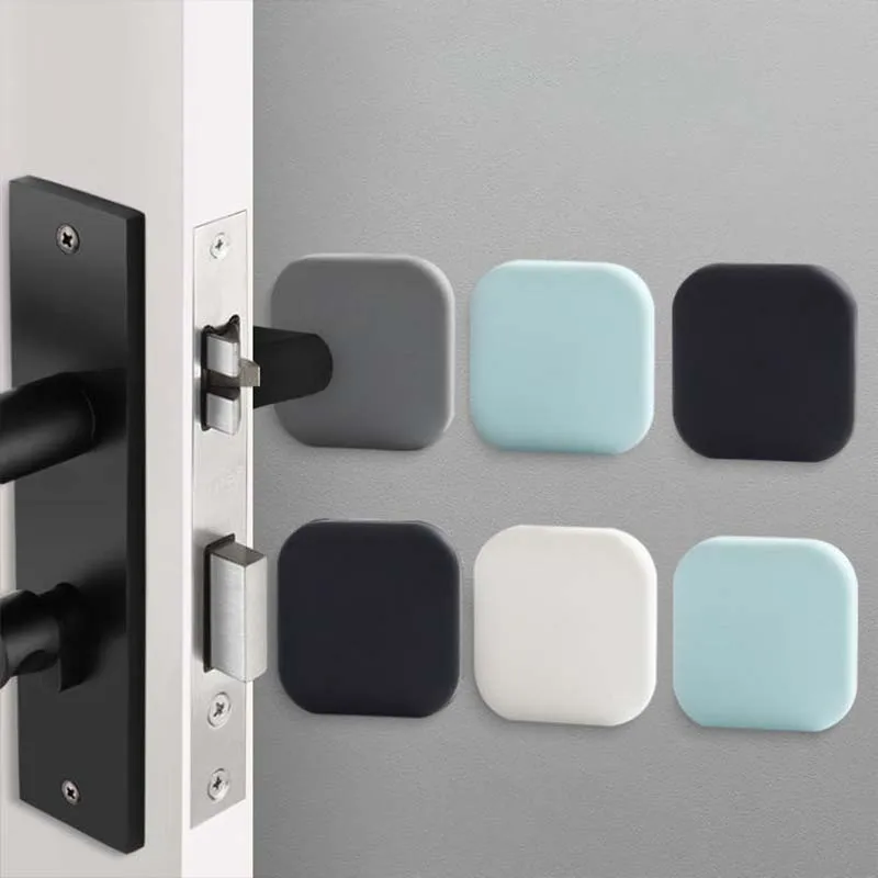 Punch-free Thickened Door Touch Silicone Anti-collision Door Mat Mute Cushioning Handle Household Bathroom Stop