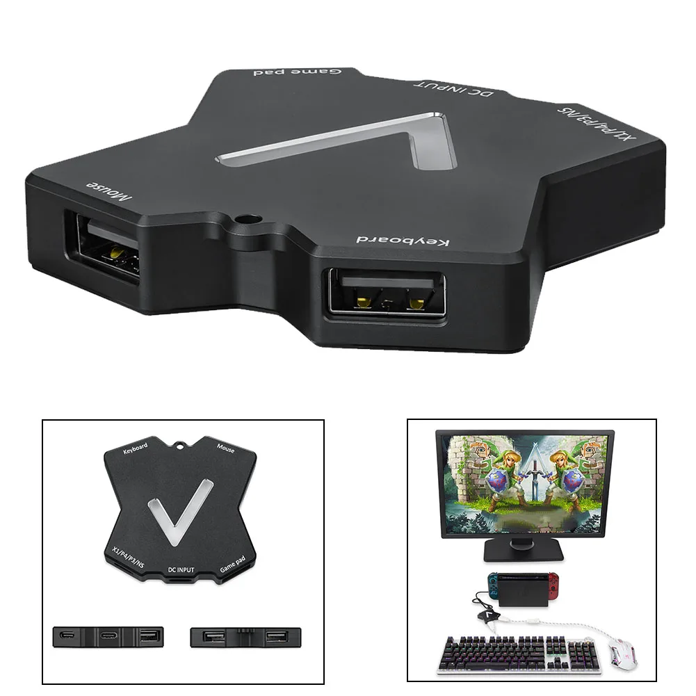 C35 PC Plug And Play Универсальный адаптер АБС Геймпад контроллер модный игровой мобильный клавиатура мышь конвертер проводной для переключателя
