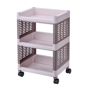 

Children's Toy Storage Shelf Kitchen Fruit Organizer Toy Cabinet Kindergarten Simple Plastic Multilayer Shelf