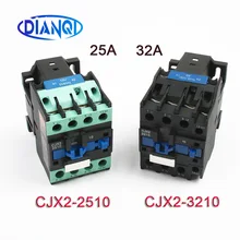 CJX2-2510/3210 110 В переменного тока 25A/32A 50 Гц/60 Гц реле стартера двигателя на din-рейку, установленный LC1-D контактор переменного тока с Поплавковым выключателем 3P+ 1 нет