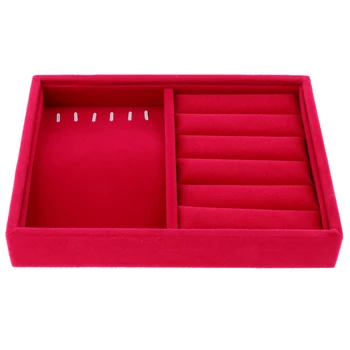 

Stackable Velvet Jewelry Tray Earring Bracelet Necklace Holder Storage Box