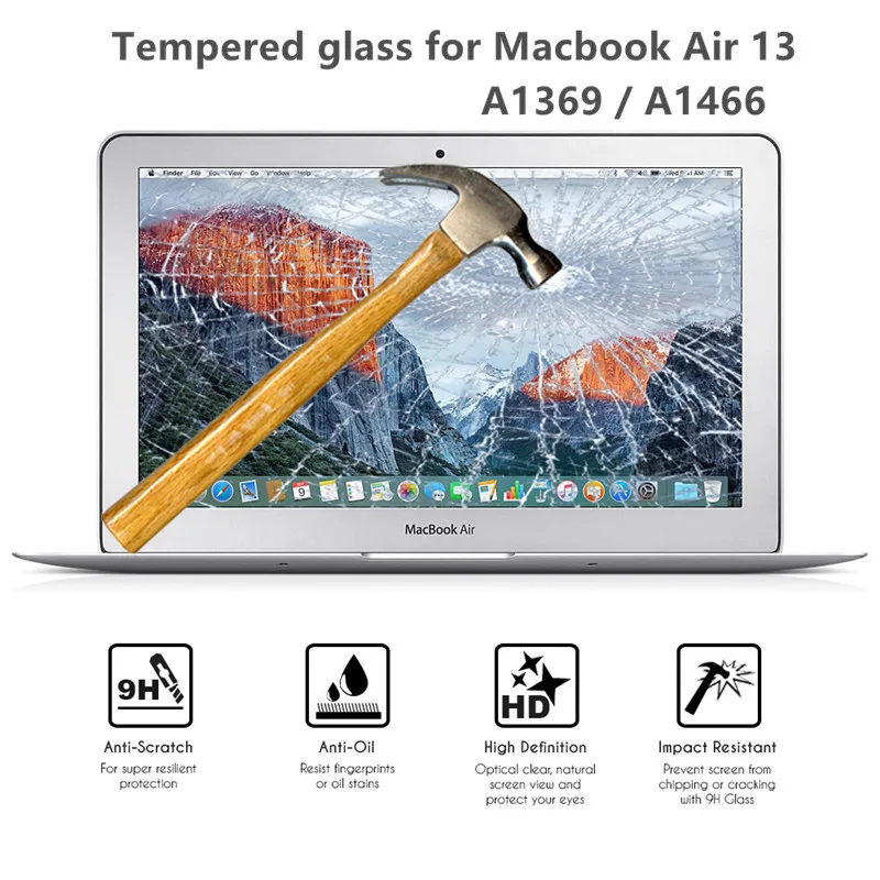 Закаленное стекло для Apple MacBook Air 13 A1369 A1466 защитная пленка ноутбука дюймов A1466| |
