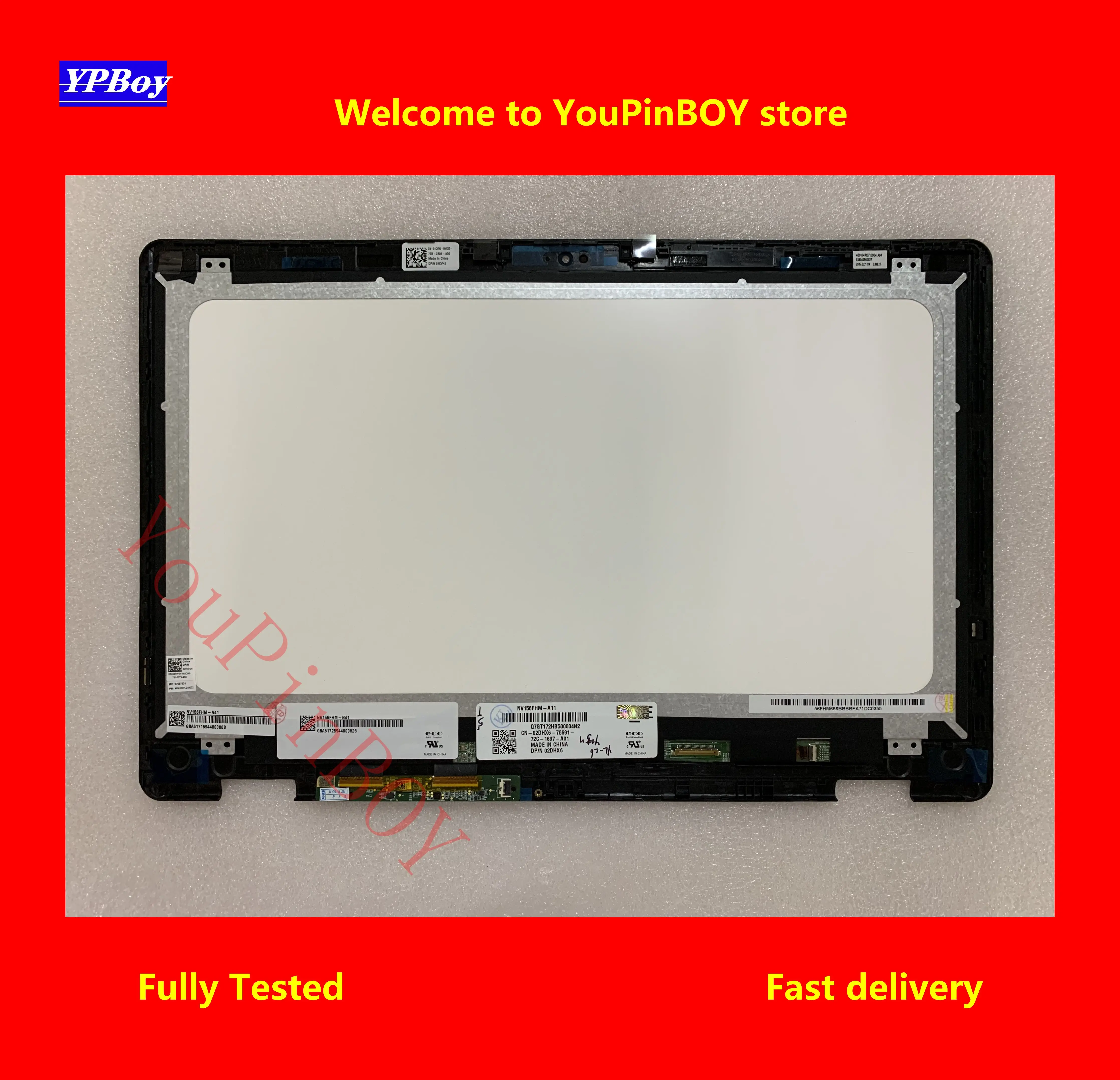 15 6 &quotдля Dell Inspiron 7558 7568 7000 ЖК-дисплей с сенсорным экраном NV156FHM-A11 02DHX6 FHD 1920*1080