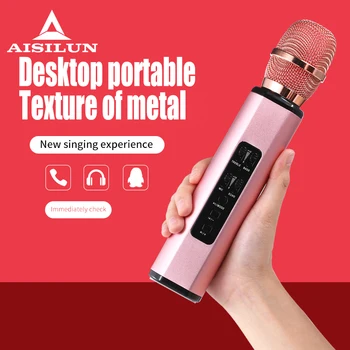 

Wireless Bluetooth Karaoke Microphone Professional Speaker KTV Music Player Singing Recorder Handheld Condenser Mic Singing