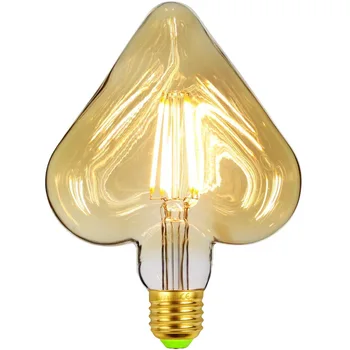 

TIANFAN Led Bulbs Vintage Light Bulb 4Watts 220/240V Decorative Light Bulb Heart Gold Edison Bulb
