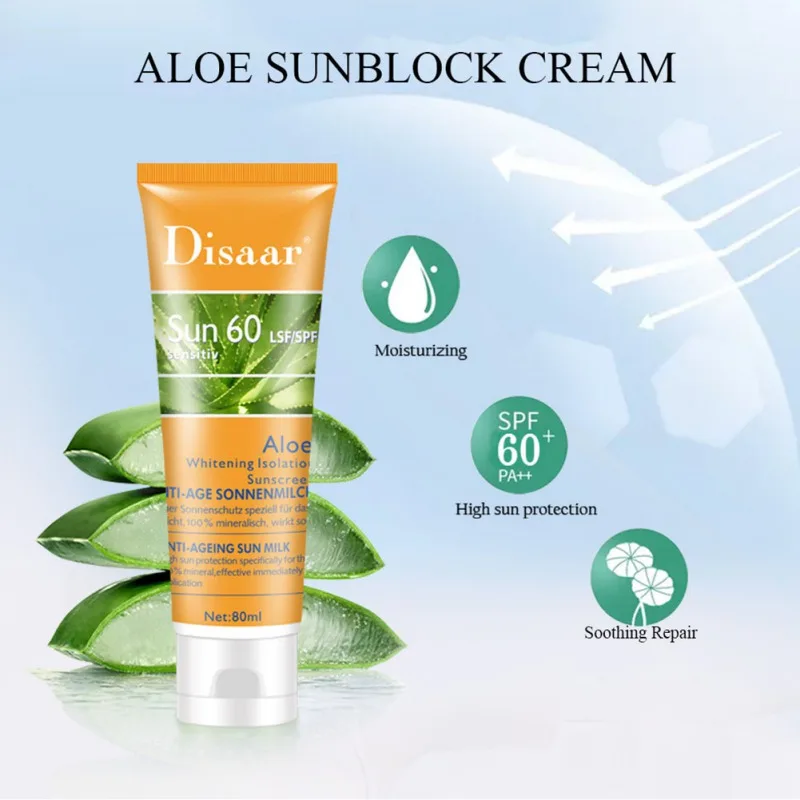 Anti-Aging Sunblock Skin Protective Cream Oil-control Moisturizing Summer Aloe Body Sunscreen Whitening Cream