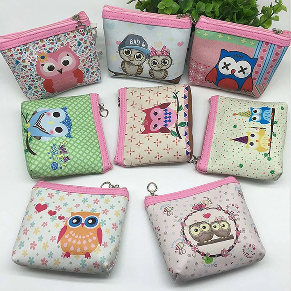 

mini Owl Wallet Card Holder Coin Purse Clutch Handbag Change Pouch Key Holder Key case lipstick Clutch bags Coin Purse Wallets #