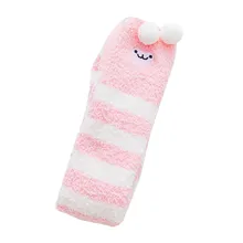 Женские хлопковые бархатные носки до колена; милые рождественские носки с принтом маленьких панд; подарки для пар; недорогие модные теплые носки; сезон осень-зима