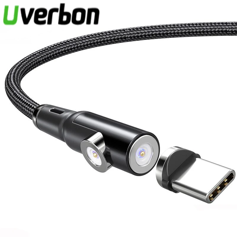 Вращающийся на 360 градусов Магнитный зарядный кабель Ebow Micro USB /Type C/ IOS для Samsung S20
