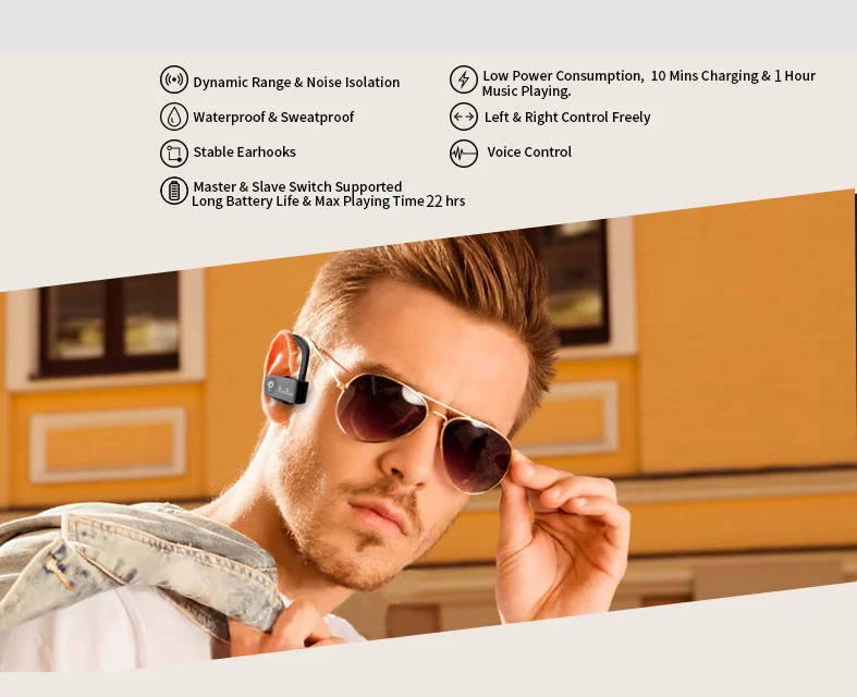 Спортивные Беспроводные наушники TWS беспроводные Bluetooth 5 0 с басами