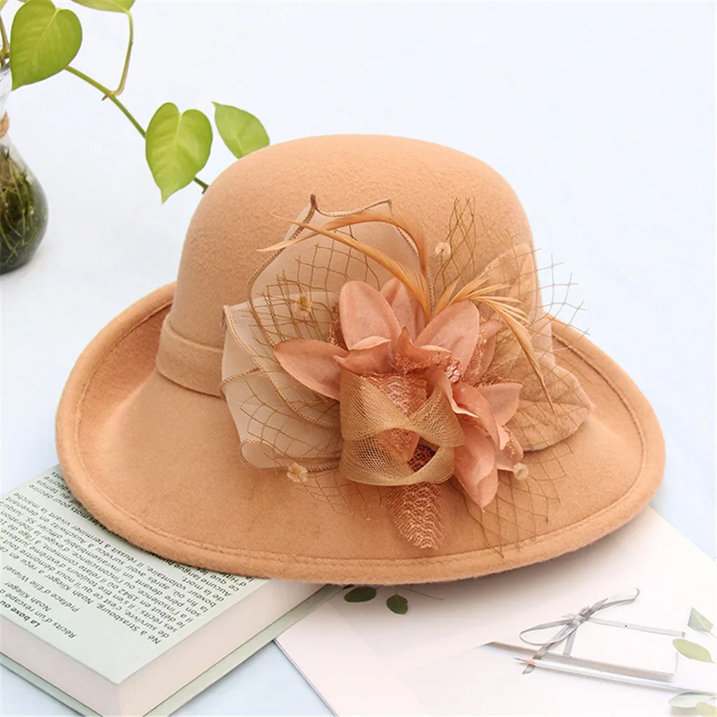 Винтажная черная шерстяная фетровая шляпа Колокол с бантом и широкими полями