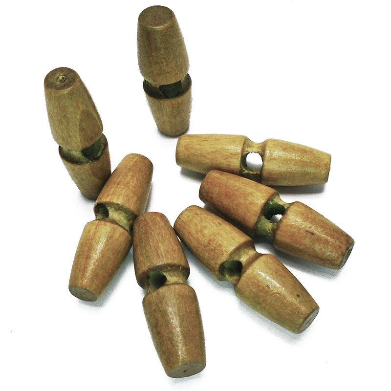 ZIEENE 10PCs 30PCs Beige 40mm Natural Wood Horn Wooden Buttons Sewing Diy Crafts For Overcoat Handmade Oval Button 1 Hole | Дом и сад