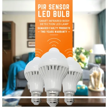 

PRP Human Body Induction LED BULB MOTION DETECT 110V/220V Warehouse Garage Outdoor Workshop Lamp Bulb