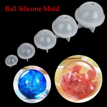 

1PC 5 Sizes Transparent Silicone Mold Pattern Die Sphere Mould Resin Craft Ball Jewelry Making DIY Home Decoration