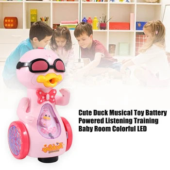 

3D Add Water Battery Powered Musical Toy Bedroom Home Bath Cute Duck Universal Driving Squirt Spray Colorful LED Baby Room