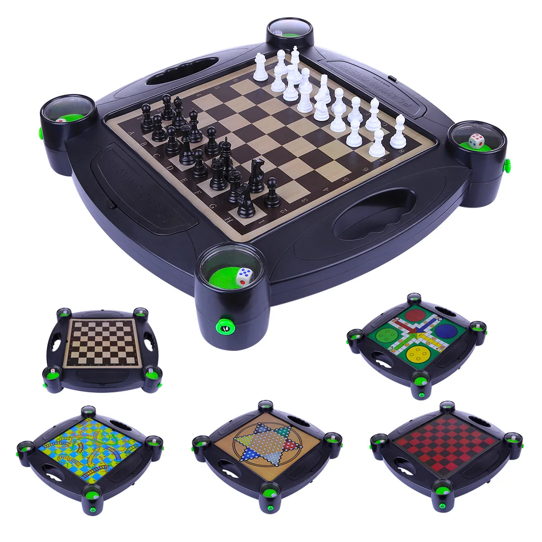 

6-in-1 Children Chess Game Board Game Toy Set with Bracket for Kids Learning and Educational - NO.901C