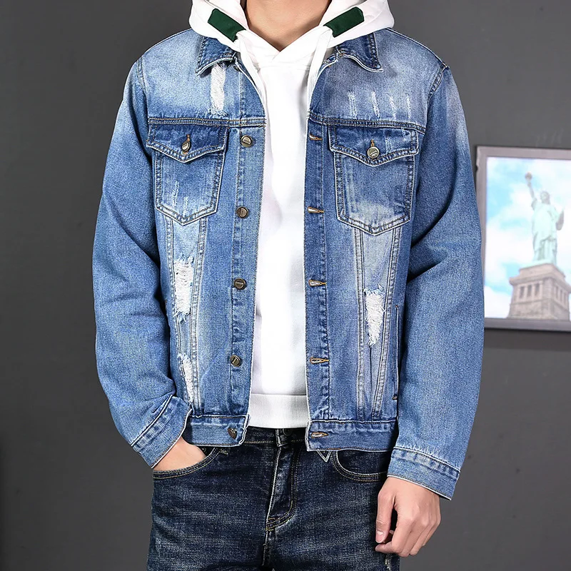jaket jeans two tone
