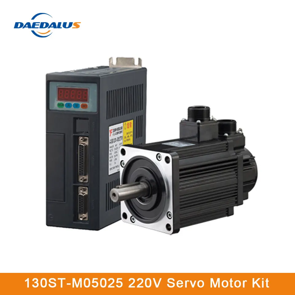 130ST сервопривод двигателя переменного тока 130ST-M05025 220 В 5N. м 1.3KW 30A однофазный двигатель + Согласующий Драйвер + 3 М кодер кабель двигателя