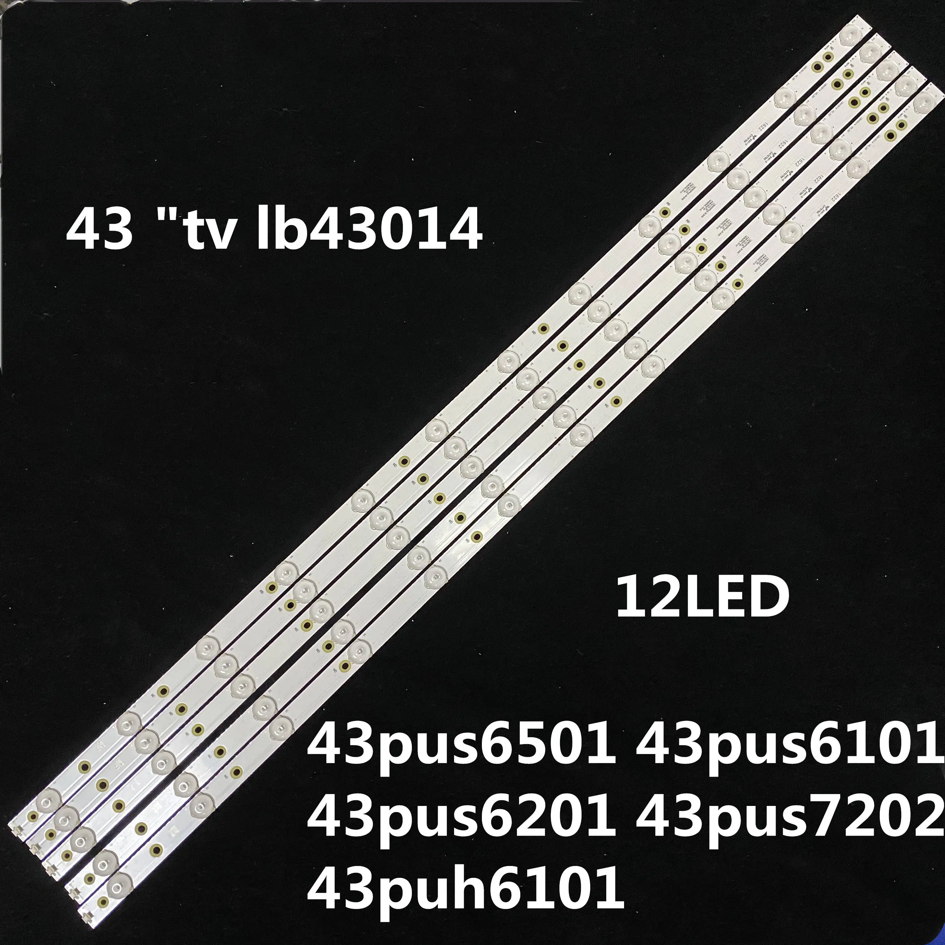 Светодиодная подсветка для GB-2K16-430-D512-HH 43PUS6401 12 43PUS6101 TPT430U3-EJISHM.G 1ps = 12ed | Лампы и