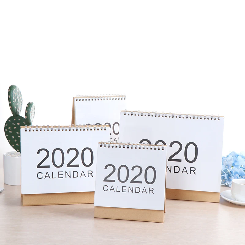 

Delicate 2020 Desktop Wall Calendar 2019 Monthly Plan Daily Schedule Planner kawaii School supplies