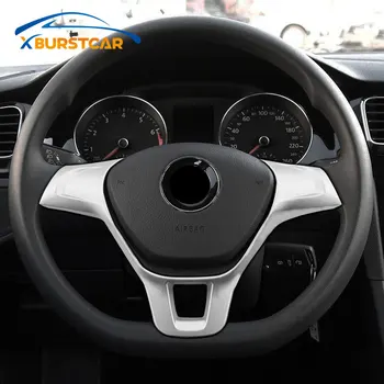 

Xburstcar ABS Car Steering Wheel Cover Trim Sticker for Volkswagen VW Golf 7 GTI MK7 JETTA MK6 Gran Santana Tiguan Bora
