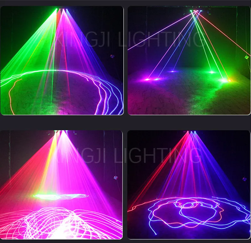 Горячая Распродажа 4 rgb-подсветка линзы Полноцветный сканер линия лазерный свет отрасли и бар лазер DJ вечерние шоу клуб праздник дома барное сценическое освещение