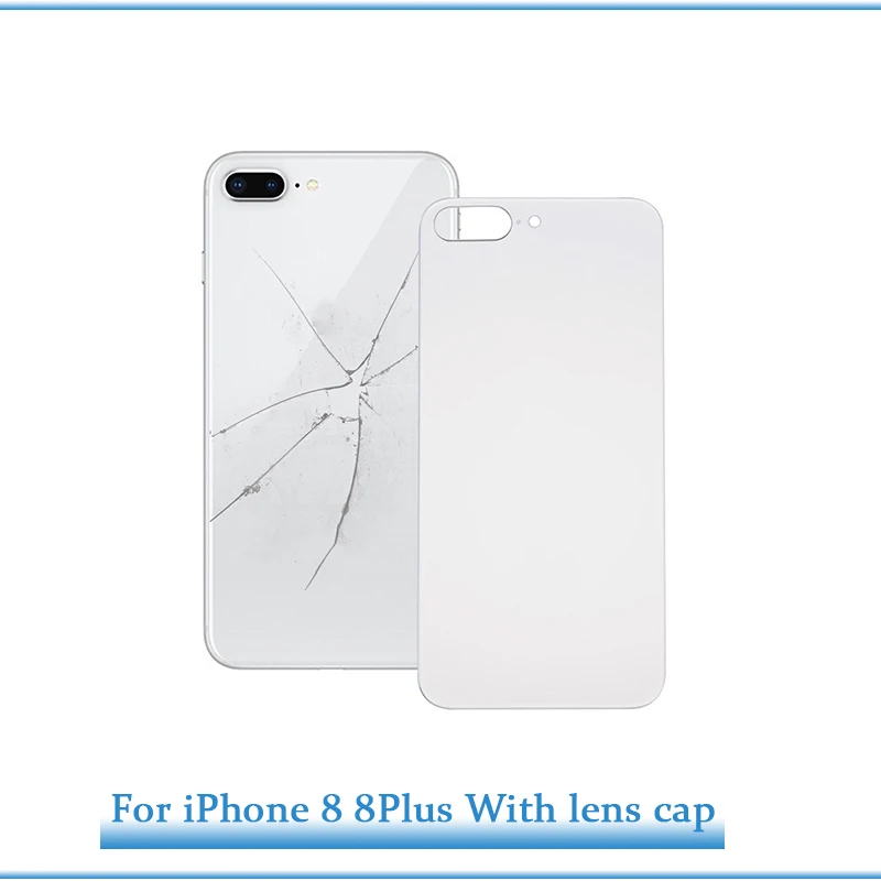 1 шт. Высокое качество A + задняя крышка для iPhone X 8 Plus батареи стеклянная панель