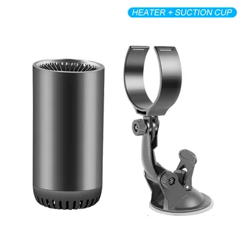 

ABS Purifying Air Mini Cooling Fan Car Heater Easy Install Windshield Plug In De-Icers Portable Fast Heating With Suction Holder