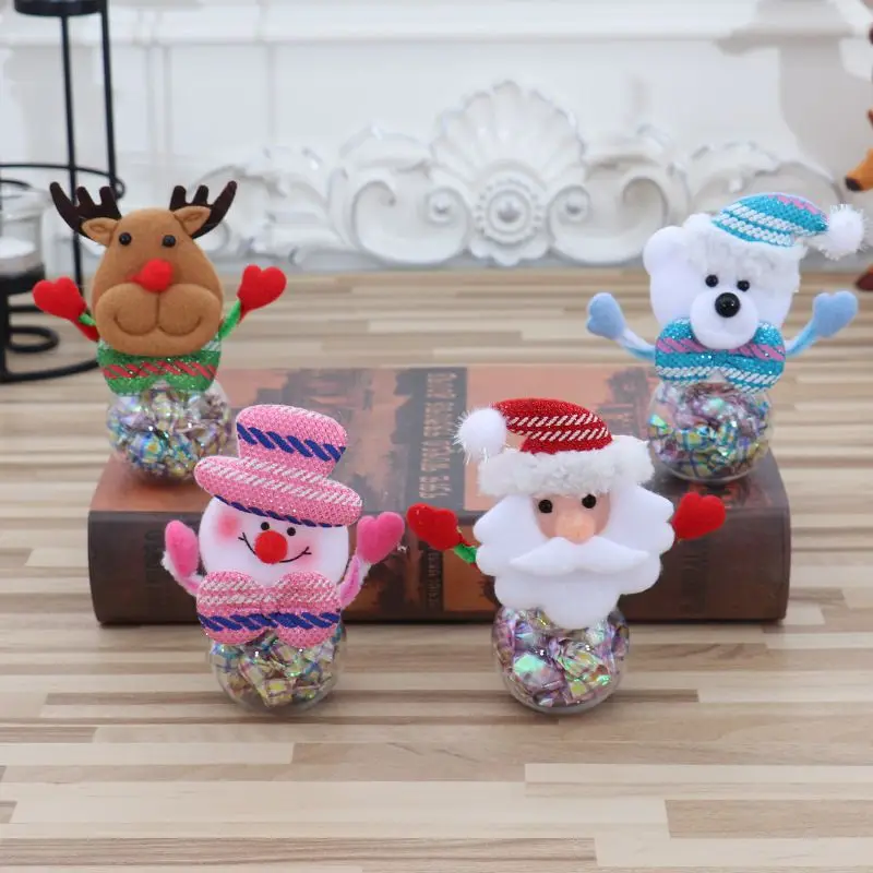 Рождественская банка для конфет, бутылка, контейнер для печенья, лось, снеговик, Санта, банка для конфет, Упаковочная бутылка, рождественские подарки d