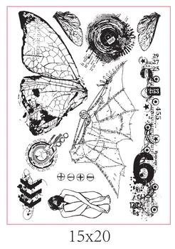 

CLEAR STAMP background number DIY Scrapbook Card album paper craft silicon rubber roller transparent stamps 720