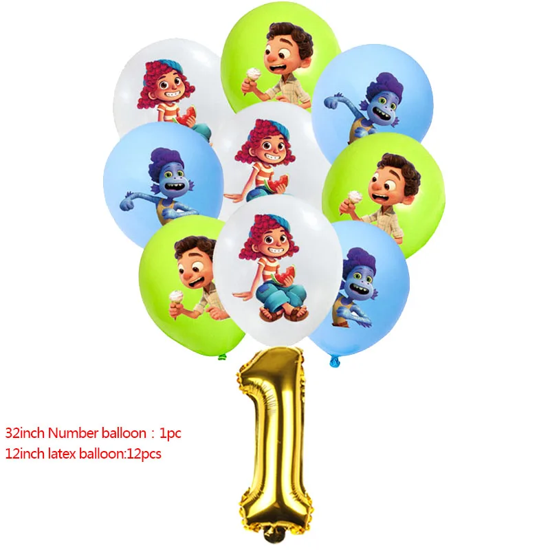 

Disney Luca Pixar Theme Balloons Set Happy Birthday Party Decorations Toy for Kids Party Baby Shower Party Supplies Air Globos