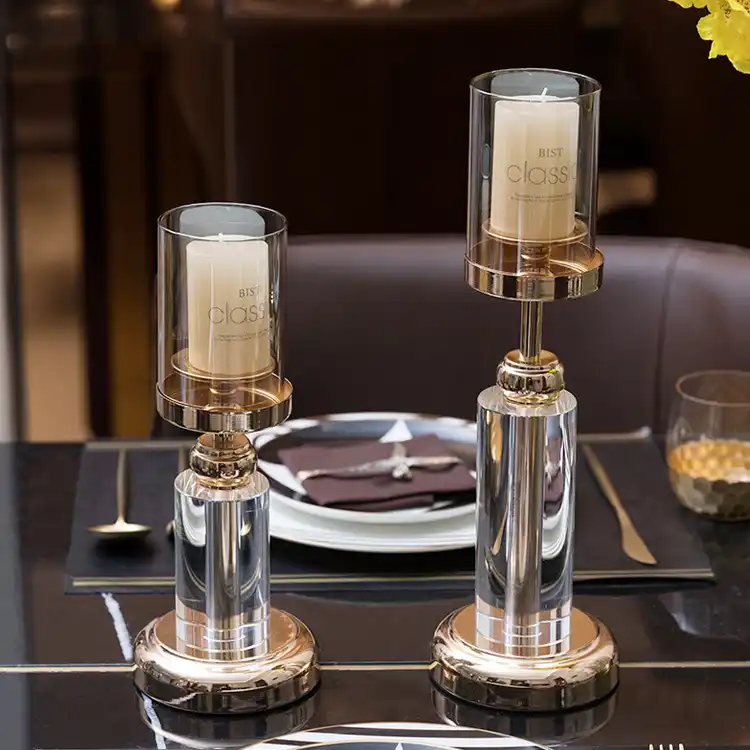 Modern Metal Candle Holders Glass Cups Windproof Metal Pillar Candle Holder Wedding Nordic Bougeoir Home Decor By50zt Candle Holders Aliexpress