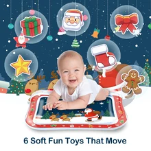 

Christmas Gift Inflatable Tummy Time Pad,Premium Baby Water Play Pad Baby Toys for Infants Toddlers 3 to 24 Months Portable