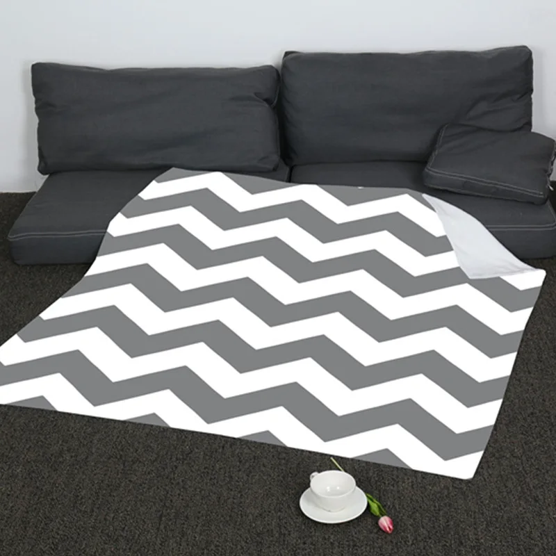 

Digital Printing Ridge Design Blanket Flannel Vintage Floral Blanket Living Room Mat a Generation of Fat