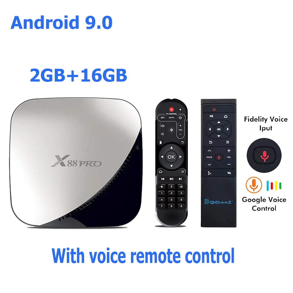 Smart tv box X88 PRO Android 9,0 wifi 2,4 и 5G RK3318 Четырехъядерный 4K 1080P Full HD Netflix YouTube медиаплеер телеприставка - Цвет: 2G 16GB -mt12